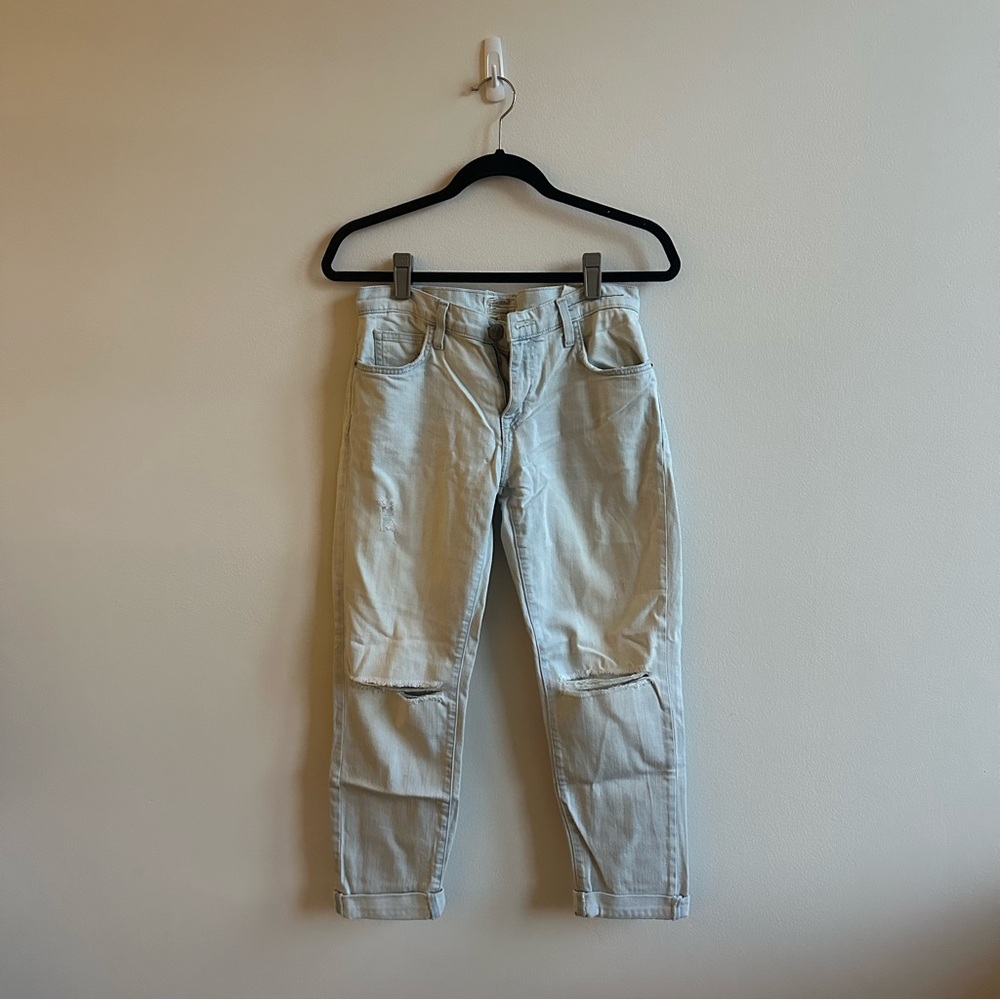 Current/Elliott Cropped Boyfriend Jeans